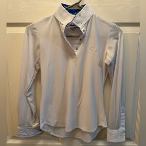 Ovation Girls White Show Shirt. Size M. Show quality condition.